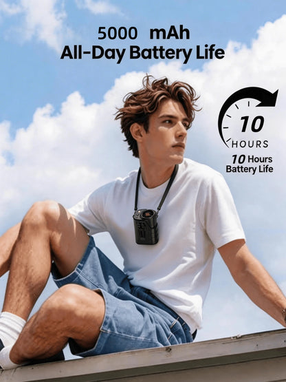 Portable Waist Fan with Power Bank – Hands-Free Rechargeable Clip-On Fan